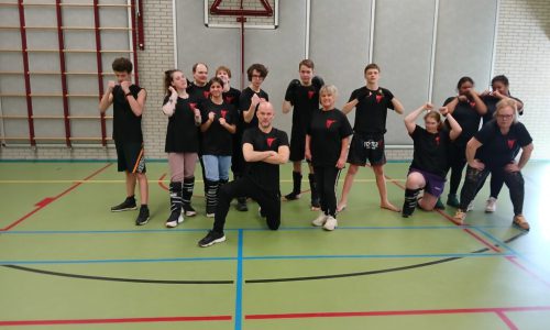 Kinderen zijn bezig met kickboksen